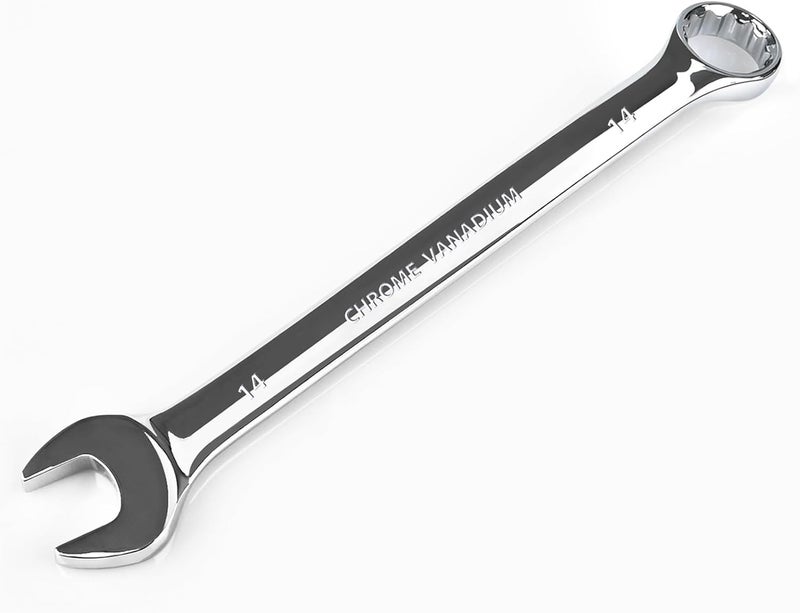 COYAGRIP 14mm Wrench, Industrial Grade Spanner, Combination Wrenches Metric with 12-Point Box End, 15-Degree Offset, 14mm Wrenches Chrome Vanadium Steel Mirror Polished - Image 1